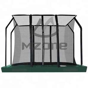 <span class=keywords><strong>Trampoline</strong></span> enterré surélevé rectangulaire Mzone avec filet de sécurité - Product Image 1
