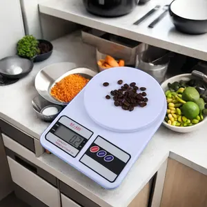 أداة قياس المطبخ الإلكترونية الرقمية بقياس 10 كجم مزودة بآلة ABS مع غطاء تُباع بالجملة للاستخدام المنزلي وصديقة للبيئة لأطعمة المطبخ