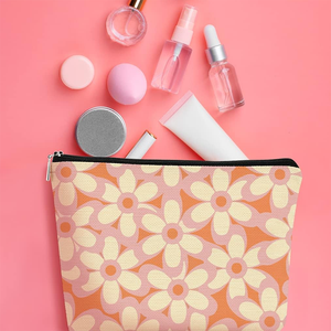 Piccola borsa per il trucco a tema margherita Design floreale estivo con chiusura a cerniera in stile Hippie unico per l'organizzazione di <span class=keywords><strong>viaggi</strong></span> articoli da toeletta - Product Image 2