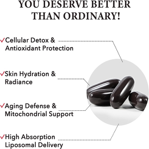 Cápsulas de alta calidad con L-glutatión, ácido hialurónico y péptidos de colágeno para hidratación de la piel, defensa contra el envejecimiento y apoyo antioxidante. - Product Image 4
