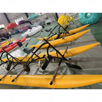 Vélo de course aquatique Bateau à pédales flottant gonflable Vélo hydraulique Vélo aquatique avec pédalier pour jeux aquatiques