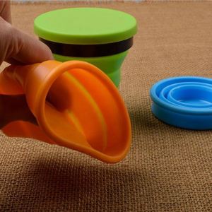 Custom Eco-Friendly Stainless Steel Silicone Collapsible Travel Cup for Outdoor Camping Hiking Promotional Gifts-Compact Durable - Product Image 3