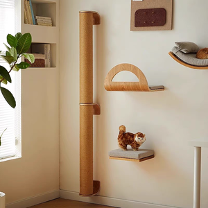 <strong>Cat</strong> <strong>Tree</strong> Wall Mounted Tall Scratching Post for Indoor <strong>Cats</strong> <strong>Climbing</strong> Tower Activity Wood <strong>Cat</strong> Wall Furniture - Product Image 2
