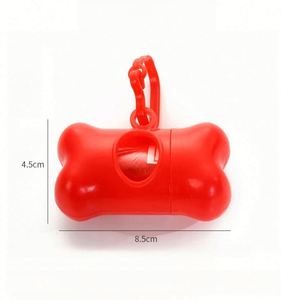 Bolsas para excremento de perro, dispensador de bolsas de color sólido con forma de hueso, set de regalo promocional para mascotas - Product Image 4