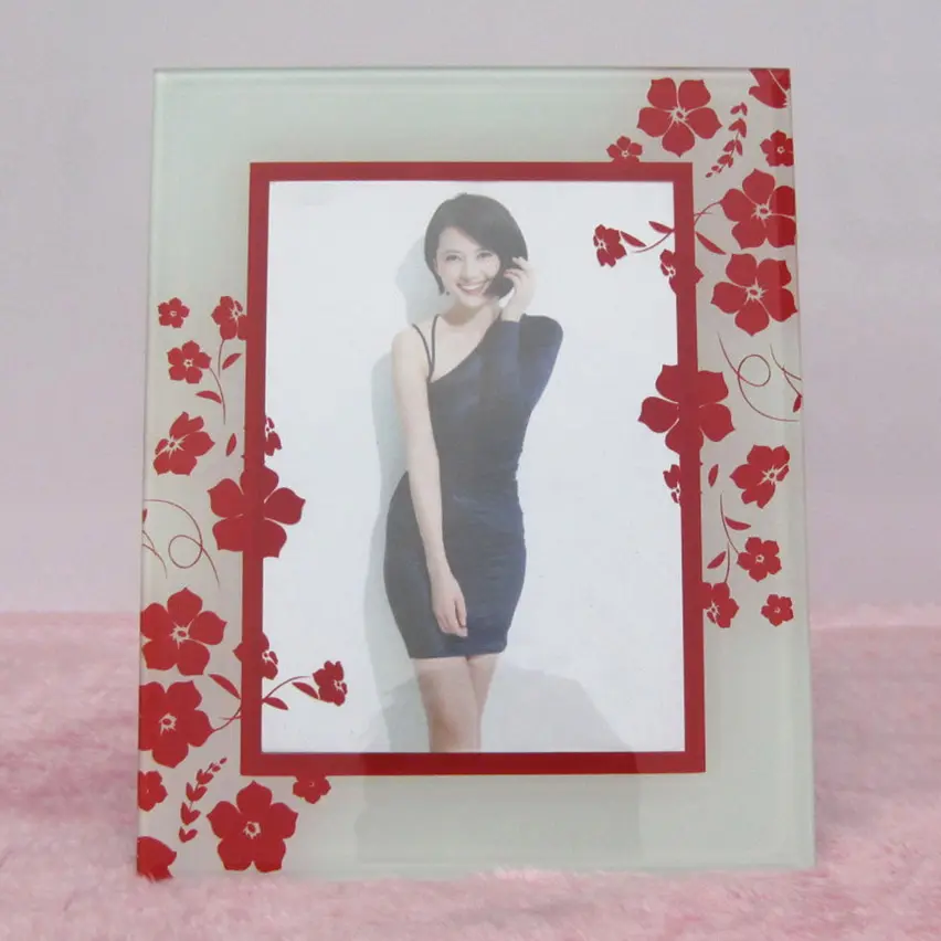 New Design Red Flower Decorative Picture Luxury Stand Photo Frame Picture Frame Manufacturer