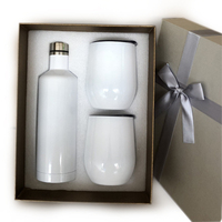 Gobelet scintillant de 25oz 17oz et 2 bouteilles de vin isotherme en acier inoxydable, pour mariage, saint-valentin, avec logo personnalisé, à paillettes