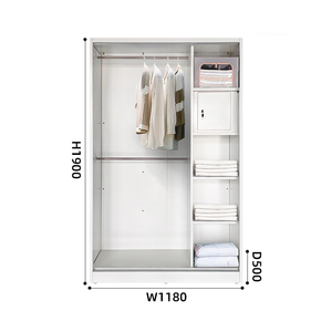 Industriale doppio 2 porta scorrevole in acciaio <span class=keywords><strong>armadio</strong></span> con serratura <span class=keywords><strong>a</strong></span> <span class=keywords><strong>specchio</strong></span> in ferro <span class=keywords><strong>armadio</strong></span> per mobili da camera da letto legari Baja - Product Image 5
