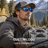 Lunettes de soleil de pêche Creek à monture étroite avec verres polarisés pour les formes de visage asiatiques et féminines, monture fine pour les pêcheurs en ruisseau