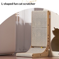 Meilleure vente : Griffoir pour chat extra-large en forme de L, minimaliste, en carton ondulé, durable et peu encombrant
