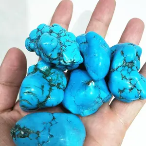 Verkopen Hoge Kwaliteit Healing Crystal Gepolijst Turquoise Crystal Tumble Stone Palm Stone Voor Energie