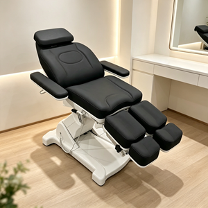 Sillón Ginecológico Eléctrico de 3 Motores con Cuero PU, Estribos Divididos, Mesa de Examen Ajustable, Silla de Tratamiento Médico - Product Image 5