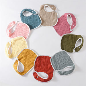 Baberos de muselina para bebé superabsorbentes Xiximi 100% algodón para comer babeo y dentición suave babero de muselina en forma de U de 6 capas - Product Image 2