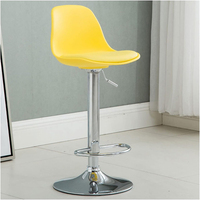 Tabouret de bar en plastique vert pas cher, réglable en hauteur, pivotant, avec repose-pieds, mobilier de bar pour la maison