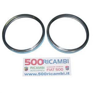 Fiat 500 D F L R กระจกตา cromate Faro proiettore anteriore Basso ตัดไฟ coppia cornei anteriori cromo - Product Image 1