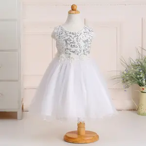 Wholesale Girl Party Dresses Pakistan Fancy White Ball Gown Dresses For Kids