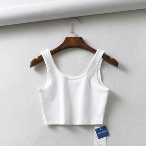 Top Corto de Verano de Alta Calidad con Logotipo Personalizado, Top Corto de Algodón y Elastano de Punto, Top Corto Gráfico de Marca Privada para <span class=keywords><strong>Mujer</strong></span> - Product Image 5