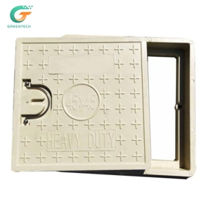 고강도 강화 플라스틱 맨홀 커버 사각 FRP 장식 맨홀 커버 - Product Image 6