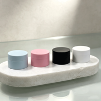 Pot à crème en PP dépoli double couche, réutilisable, coloré, vide, pour cosmétiques et lotions, avec estampage à chaud doré et sérigraphie