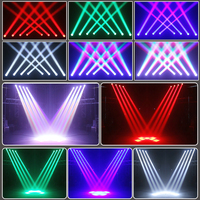4 Piezas Barra de Luz de Cabeza Móvil LED 80W RGBW 4 en 1 con Estroboscopio y Haz para DJ