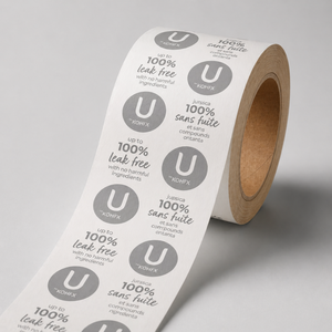 Rollo de Papel Siliconado Impreso por una Cara, Papel Antiadherente Personalizado para Etiquetas, Pegatinas y Uso Industrial - Product Image 1