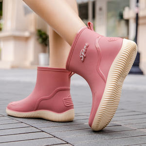 GUZU מגפי גשם לשני המינים מגפי גשם PVC עמידים בפני החלקה עמיד למים כל העונות עגול בוהן GZ8815 - Product Image 6