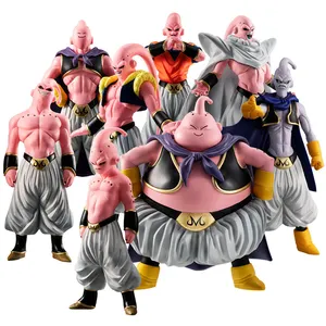 8 pçs/set majin buu dragon anime figura, conjunto, modelo, brinquedo, 7 ~ 11cm