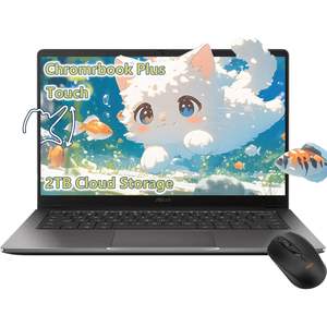    Portátil Chromebook Plus de 14 Pulgadas con Pantalla Táctil FHD, Intel Core I3, 8 GB de RAM, SSD de 256 GB, 2 TB de Almacenamiento en la Nube, para Estudiantes y Educación - Product Image 1