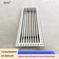 Couvercle de calandre de ventilation de climatisation de diffuseur linéaire en aluminium au design moderne personnalisé avec calandre linéaire intégrée