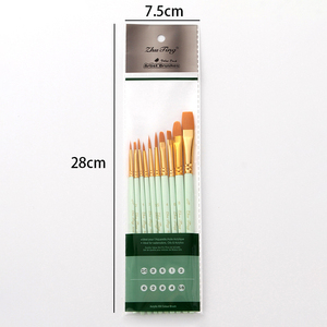 10 pinceaux ronds à pointe fine en nylon pour artistes, pour <span class=keywords><strong>peinture</strong></span> acrylique, huile et aquarelle - Product Image 4