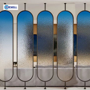 Nhà Máy Giá Hình Bầu Dục Vòng Thép Không Gỉ Kính Trong Nhà Phòng Khách Phòng Nhà Hàng Divider Màn Hình Phân Vùng - Product Image 2