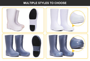 <span class=keywords><strong>Stivali</strong></span> <span class=keywords><strong>da</strong></span> <span class=keywords><strong>pioggia</strong></span> impermeabili leggeri in schiuma Eva con protezione del lavoro in altezza per l'igiene degli alimenti <span class=keywords><strong>bianchi</strong></span> personalizzati con puntale in Abs - Product Image 6