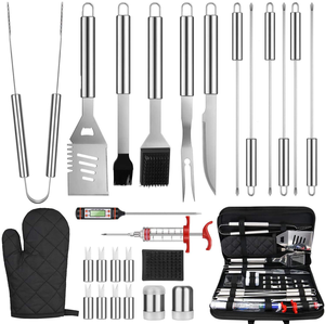 27 Pieces Grilling <b>Accessories</b> - Heavy Duty Stainless Steel Grill Tools Set BBQ <b>Accessories</b> for Outdoor Grill with Spatula - Product Image 1