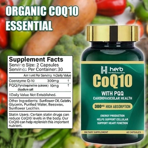 Cápsulas de Coenzima Q10 (CoQ-10) para Adultos, Marca Privada ODM/OEM, Polvo a Granel, 60 Cápsulas/Botella, Gestión de Energía y Apoyo Inmunológico - Product Image 3