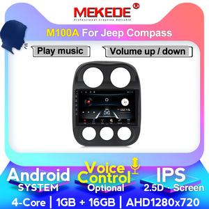 MEKEDE Contrôle vocal Android 4 cœurs Écran 2.5D IPS Vidéo de voiture pour JEEP Compass 2010 2012 2013 2014 2015 2016 -2019 <span class=keywords><strong>GPS</strong></span> BT Radio - Product Image 4