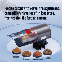 Alimentador de Peces Inteligente, Automático y Ecológico, con Batería, 200 ml de Gran Capacidad, Dispensador Temporizado, Alimentador Automático de Plástico Duradero para Acuario