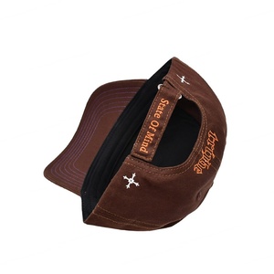 Gorra de béisbol bordada con apliques de sarga de algodón 100%, gorras de béisbol con borde curvo construido de 5 paneles, sombreros - Product Image 6