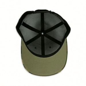 Casquette de baseball personnalisée à 5 panneaux en maille unie brodée, casquette de camionneur tendance en velours et tissu en velours côtelé pour usage extérieur - Product Image 4