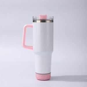 Mug à bière isotherme en acier inoxydable avec audio Bluetooth - Tasse de voiture sous vide de 40 oz, pailles de fête incluses - Product Image 2