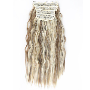 Ensemble de 11 mèches de cheveux vierges Water Wave pour augmenter le volume, extensions de cheveux naturelles invisibles transparentes à grandes vagues - Product Image 1