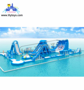 Équipement de jeu aquatique <span class=keywords><strong>gonflable</strong></span> pour piscines et plages avec toboggans et parcours d'obstacles et <span class=keywords><strong>jeux</strong></span> flottants - Product Image 4