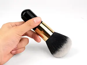 Factory Private Label Cosmetic Vegan Flat Foundation Single OEM Custom Makeup Brush