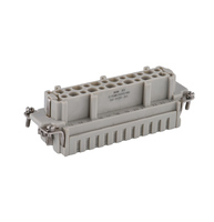 Conector Rectangular Industrial de Alta Resistencia WEVEL HE-024-M/F, 24 Pines, 16A, 500V, IP65, Aleación de Aluminio Fundido a Presión para 09330242601
