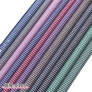 Tissu Popeline à Carreaux 100% <span class=keywords><strong>Coton</strong></span> Peigné Teint <span class=keywords><strong>en</strong></span> Fil Écologique Prêt à Expédier (RTS) 60S pour Chemises et Robes Garçons & Filles - Product Image 1