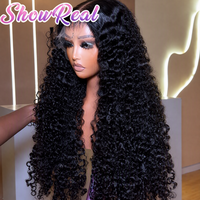 Perruque frontale sans colle 13x6 HD Lace, 100% cheveux humains vierges vietnamiens, bouclés birmanes, 40 pouces, ondulés, cuticules alignées