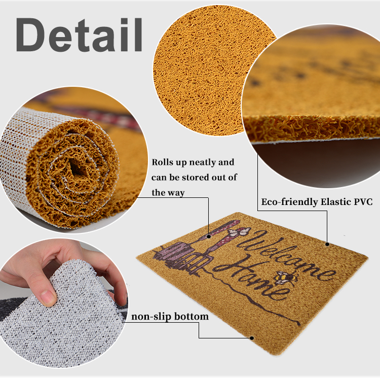 Shinnwa PVC Coil Printing Doormat Anti Slip Welcome Door Mats