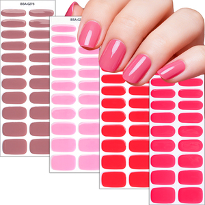 Manicura rápida de calidad de salón, sin HEMA, envolturas de uñas de Gel sin hornear, degradado <span class=keywords><strong>rosa</strong></span>, Otoño Invierno, sin lámpara UV, pegatinas de uñas de Gel gratis - Product Image 6