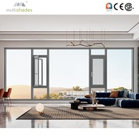 Fenêtre à battant électrique motorisée NFRC Energy Star à rupture de pont thermique en aluminium double vitrage Low-E pour villa intelligente