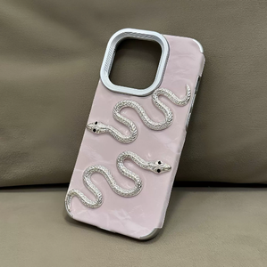 Custodia per telefono 2025 di lusso in oro 3D con serpente per <span class=keywords><strong>iPhone</strong></span> 16 15 14 13 12 16 <span class=keywords><strong>Pro</strong></span> <span class=keywords><strong>Max</strong></span> <span class=keywords><strong>11</strong></span> XS XR con rivestimento antiurto opaco morbido nero rosso - Product Image 5