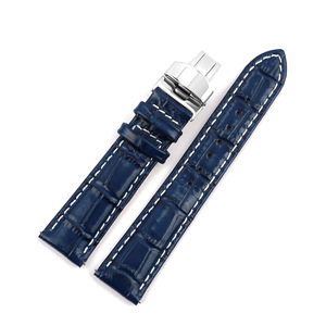 Correa de <span class=keywords><strong>Reloj</strong></span> Delgada de Lujo con Patrón de Bambú en Cuero Genuino, con Cierre de Hebilla, Negra/Azul/Café, Éxito de Ventas en <span class=keywords><strong>AliExpress</strong></span> - Product Image 3