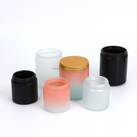 Pot à bougie en verre vide noir mat de 100 ml avec couvercle en métal - En stock avec emballage individuel en boîte en papier